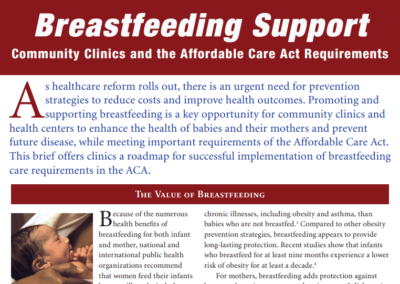 Breastfeeding Support: Community Clinics and the Affordable Care Act Requirement