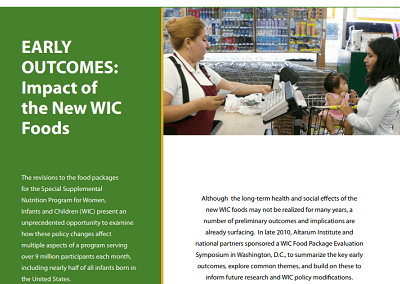 Early Outcomes: Impact of the New WIC Foods